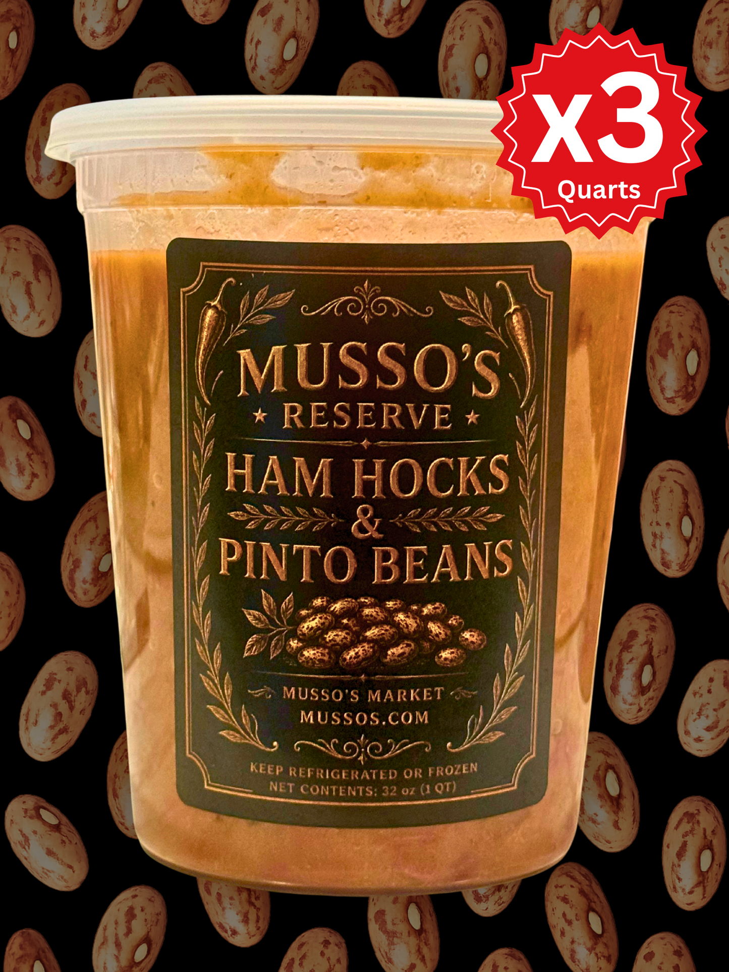 Musso's Reserve Ham Hocks & Pinto Beans (3 Quarts)